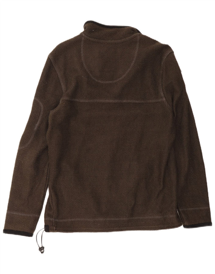 Weird Fish Mens Zip Neck Sweatshirt Jumper Medium Khaki Cotton