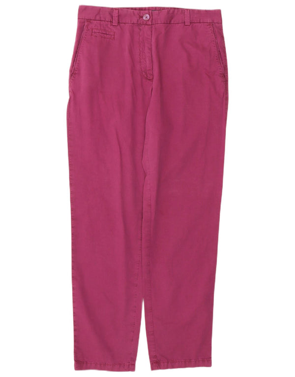 Marks & Spencer Womens Straight Chino Trousers UK 10 Small W32 L30 Purple