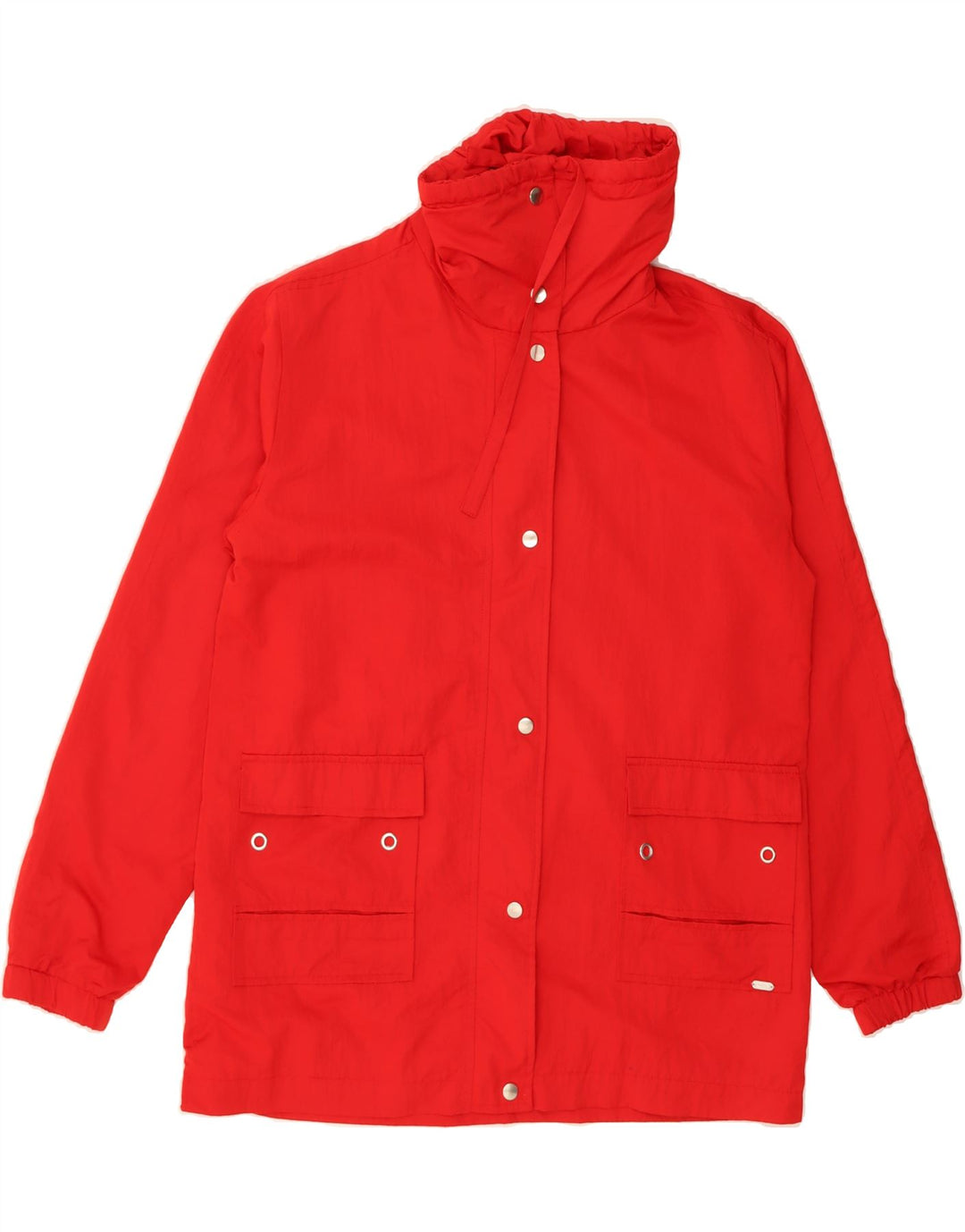 VINTAGE Womens Utility Jacket UK 16 Large Red Polyester Vintage Vintage and Second-Hand Vintage from Messina Hembry 