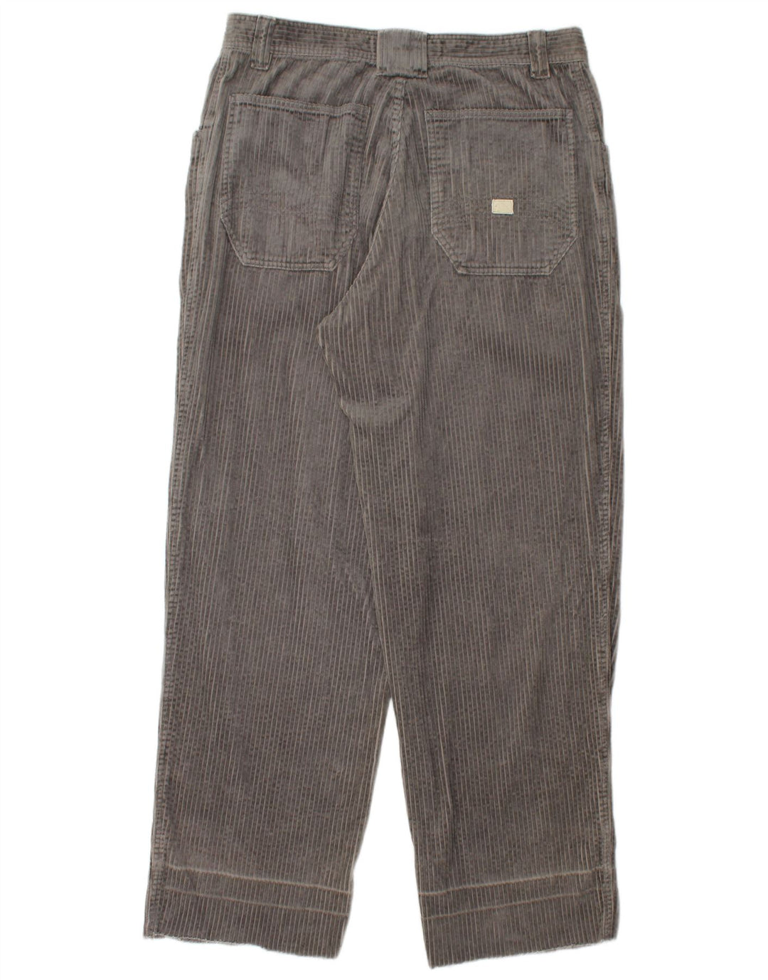 QUIKSILVER Mens Straight Corduroy Trousers XL W36 L32 Grey Cotton