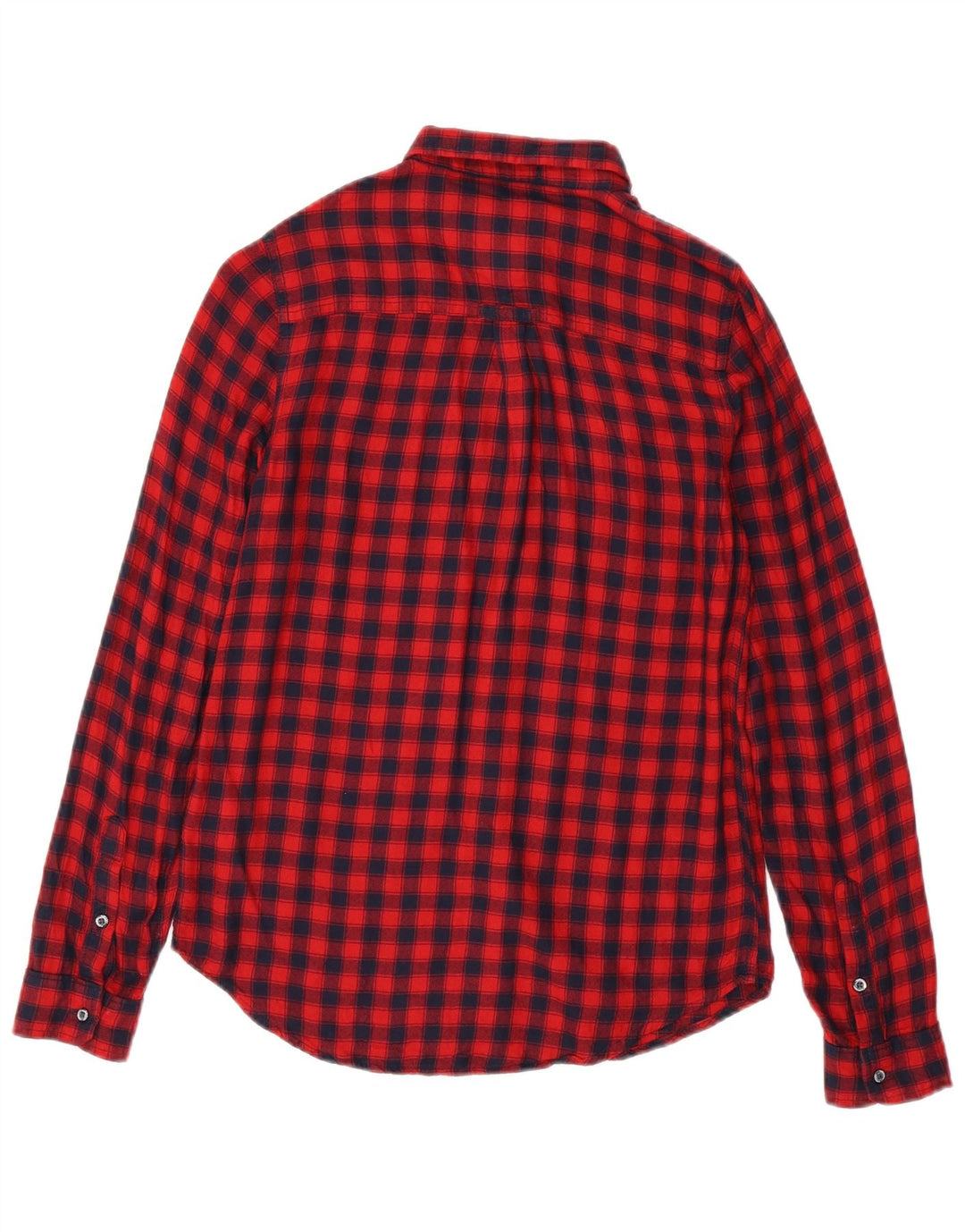 SUPERDRY Womens Flannel Shirt UK 6 XS Red Check Viscose