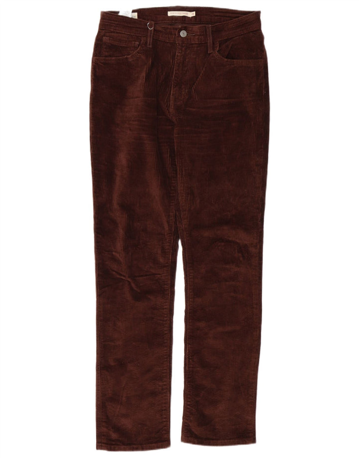 LEVI'S Womens Straight Corduroy Trousers W29 L30 Brown Cotton
