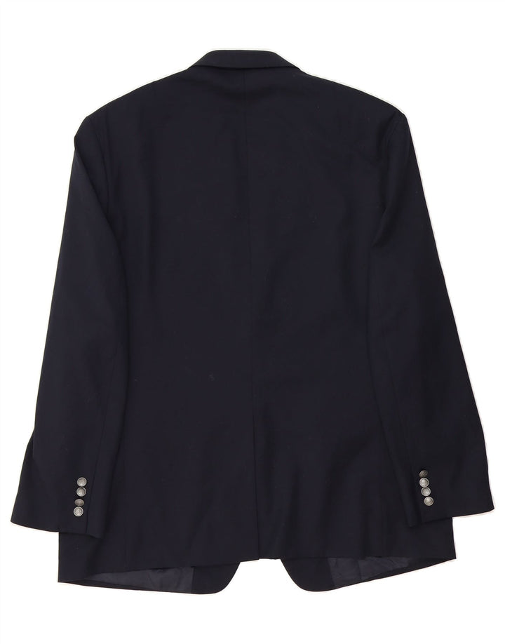 MICHAEL KORS Mens 2 Button Blazer Jacket UK 46 3XL Navy Blue Wool Vintage Michael Kors and Second-Hand Michael Kors from Messina Hembry 