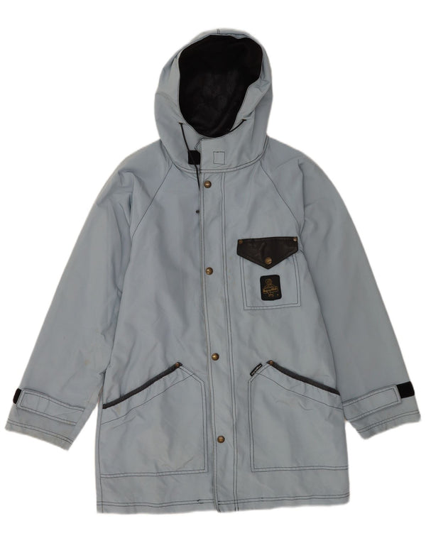 REFRIGIWEAR Mens Hooded Windbreaker Jacket UK 34 XS Blue Polyamide