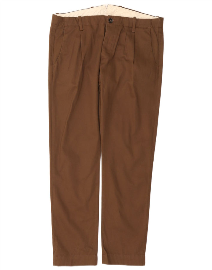 NINE IN THE MORNING Mens Pegged Chino Trousers IT 48 Medium W32 L28 Brown