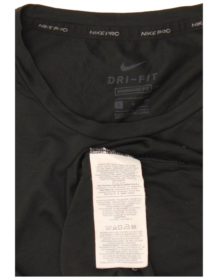 NIKE Mens Dri Fit Standard Fit T-Shirt Top Small Black Polyester