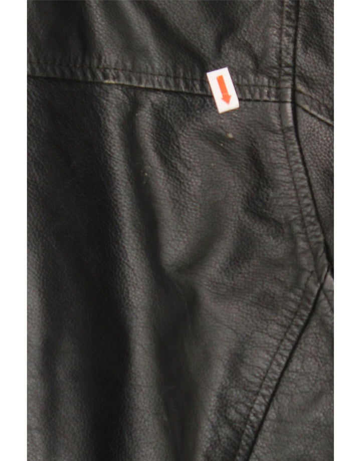 BEN SHERMAN Mens Leather Jacket UK 40 Large Black Leather