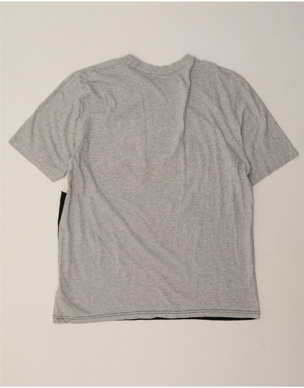 Fila Mens Graphic T-Shirt Top Large Grey Colourblock Cotton