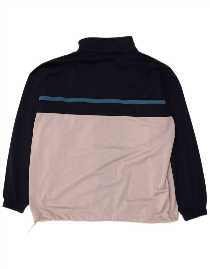 Reebok Mens Loose Fit Tracksuit Top Jacket Small White Colourblock