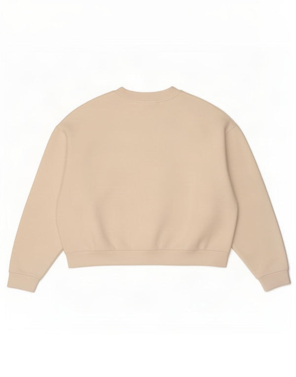 Levi's Womens Graphic Oversized Sweatshirt Jumper UK 10 Small White Cotton