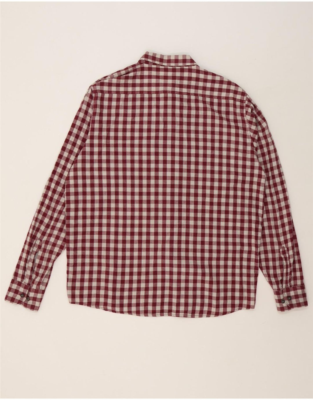 WRANGLER Mens Shirt XL Maroon Check Cotton Vintage Wrangler and Second-Hand Wrangler from Messina Hembry 