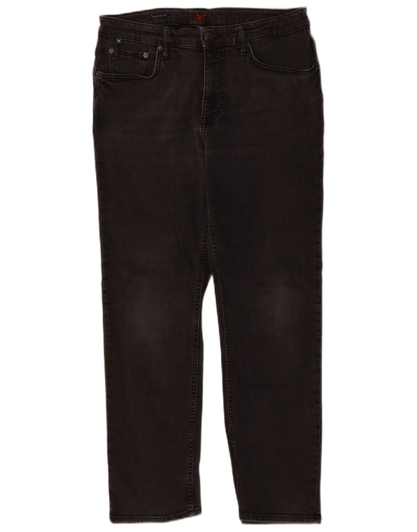 Crew Clothing Mens Straight Jeans W34 L29 Black Cotton