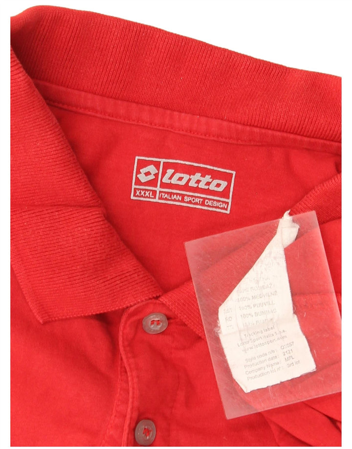 Lotto Mens Polo Shirt 3XL Red Cotton