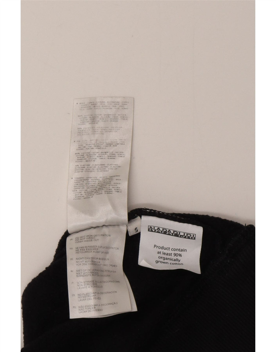 Napapijri Mens Geographic Graphic Hoodie Jumper Small Navy Blue Cotton