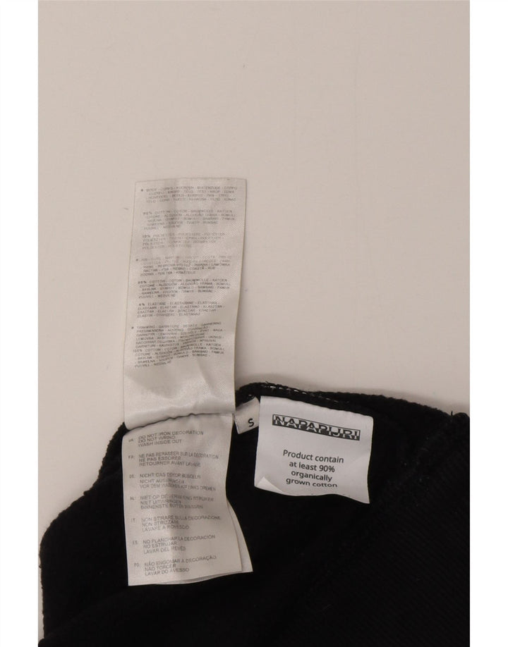 Napapijri Mens Geographic Graphic Hoodie Jumper Small Navy Blue Cotton