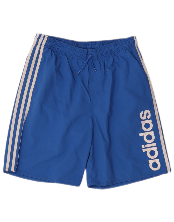 Adidas Boys Graphic Sport Shorts 15-16 Years  Blue Polyester