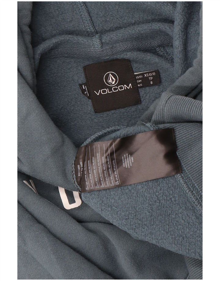 VOLCOM Boys Graphic Hoodie Jumper 7-8 Years XS Grey Cotton