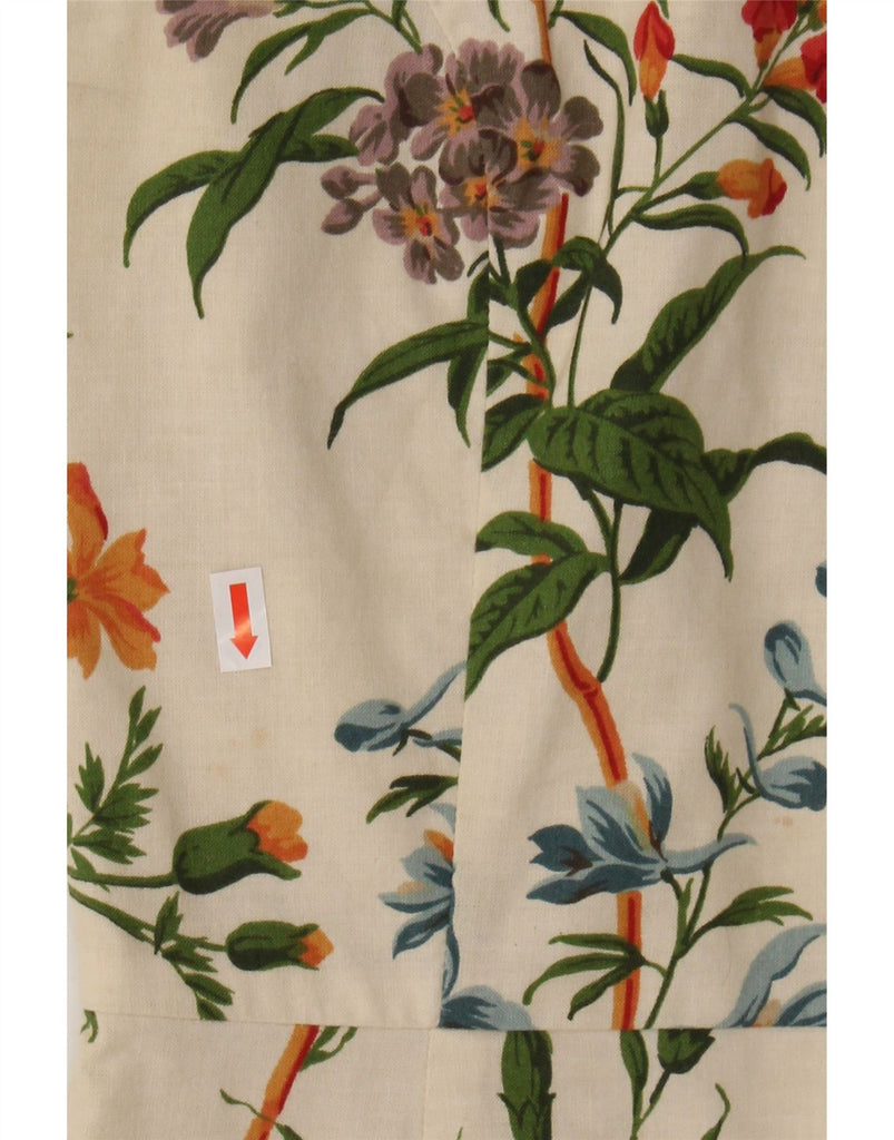 CACHAREL Womens Sleeveless Sheath Dress UK 8 Small Beige Floral Cotton Vintage Cacharel and Second-Hand Cacharel from Messina Hembry 
