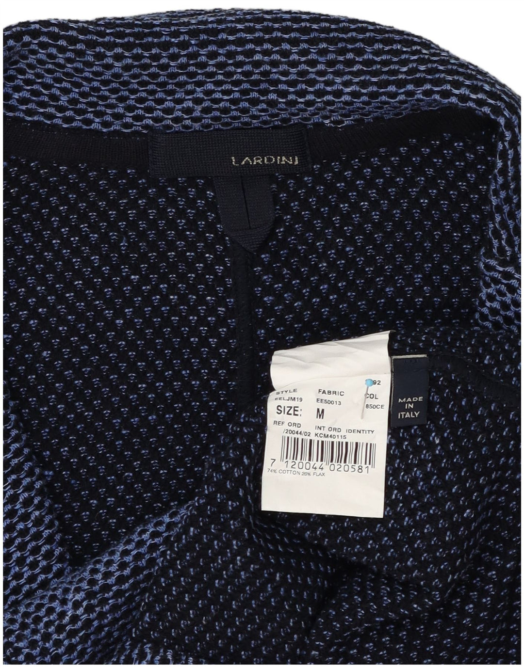 Lardini Womens 2 Button Blazer Jacket UK 12 Medium Blue Spotted Cotton