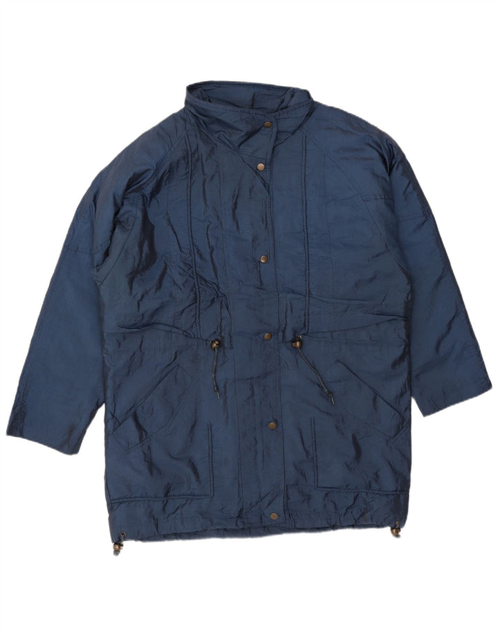 LONDON FOG Womens Oversized Windbreaker Jacket UK 10 Small Navy Blue