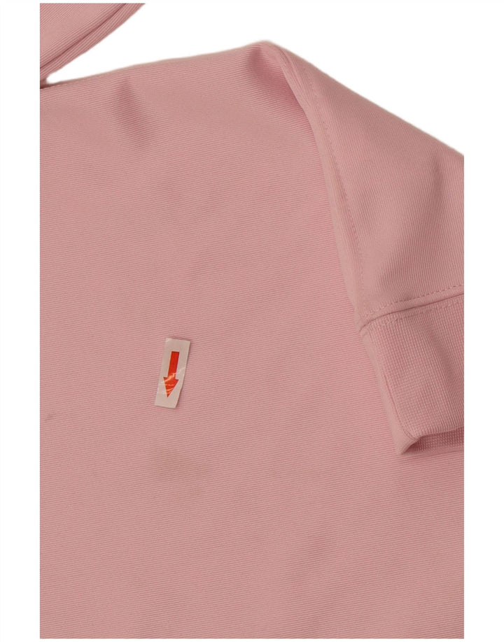 Nike Girls Graphic Sweatshirt Jumper 10-11 Years Medium Pink Polyester