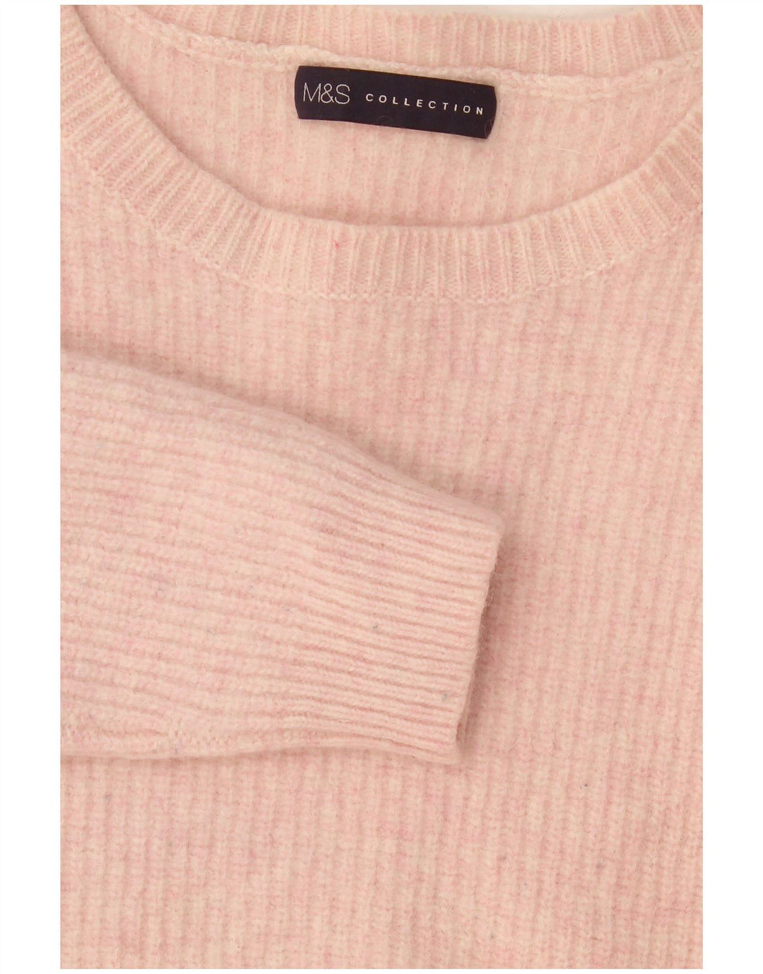 Marks & Spencer Womens Boat Neck Jumper Sweater UK 14 Medium Pink