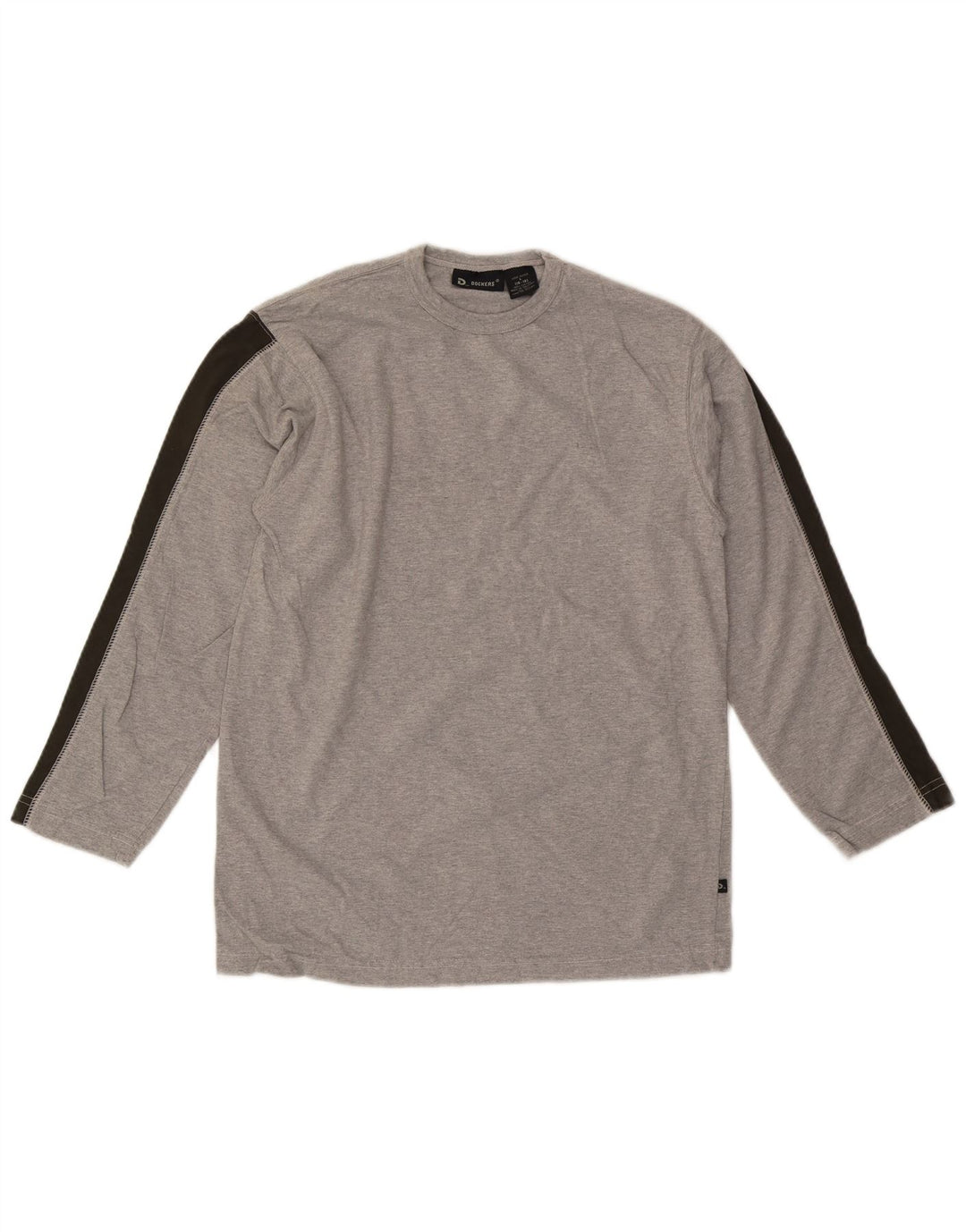 DOCKERS Boys Top Long Sleeve 15-16 Years Large Grey Colourblock Cotton