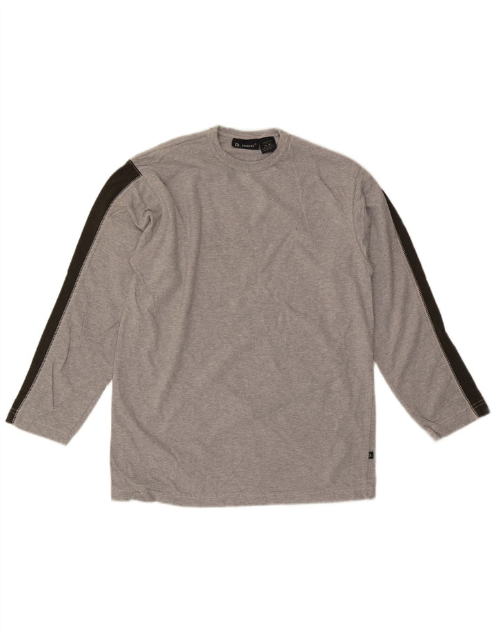 DOCKERS Boys Top Long Sleeve 15-16 Years Large Grey Colourblock Cotton