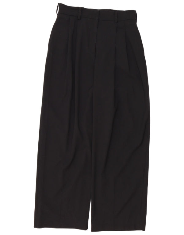 John Lewis Womens Pegged Chino Trousers UK 12 Medium W30 L30 Black Wool