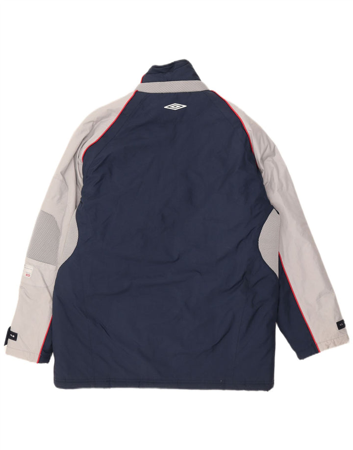 Umbro Mens Windbreaker Jacket UK 38/40 Medium Navy Blue Colourblock Nylon