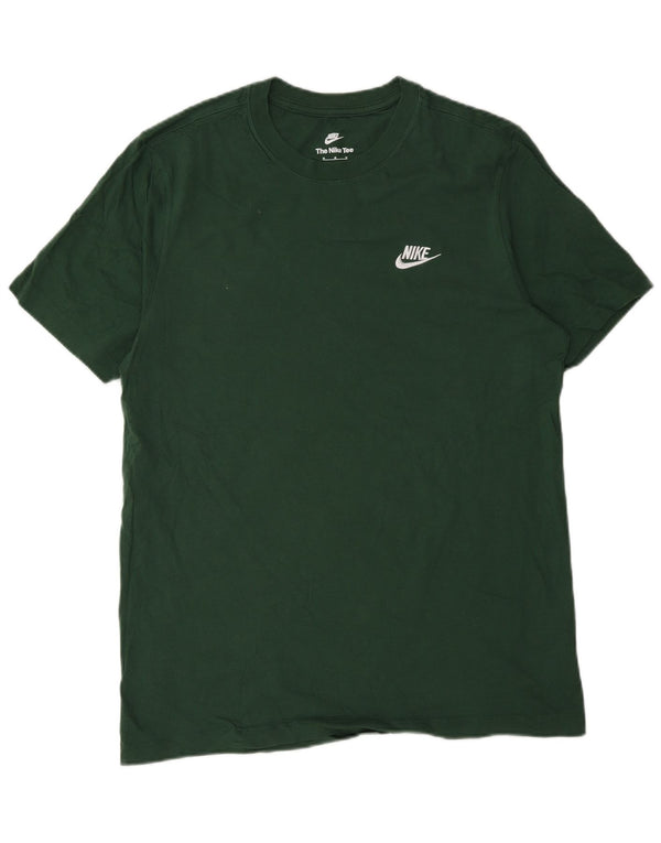 Nike Mens T-Shirt Top Medium Green Cotton