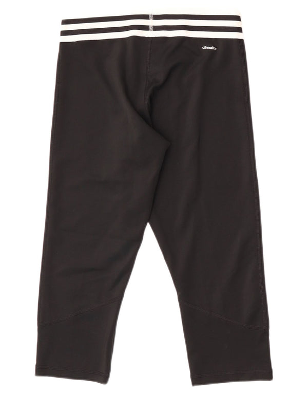 Adidas Womens Climalite Capri Leggings UK 8/10 Small  Black Polyester