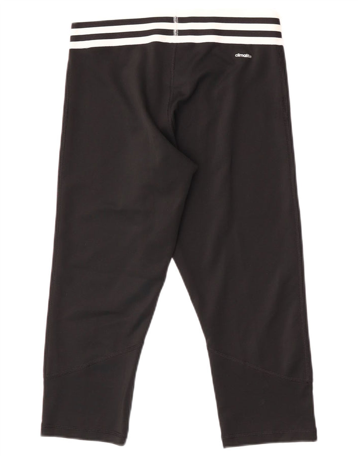 Adidas Womens Climalite Capri Leggings UK 8/10 Small  Black Polyester