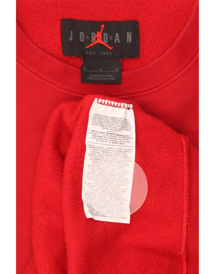 Jordan Mens Sweatshirt Jumper Medium Red Cotton