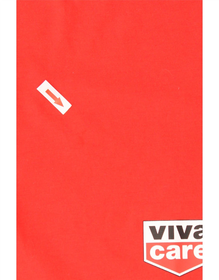 Puma Mens T-Shirt Top Medium Red Colourblock Polyester