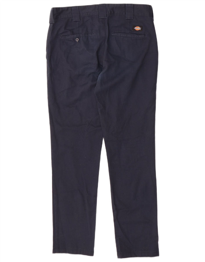 Dickies Mens Slim Fit Chino Trousers W32 L32 Navy Blue Polyester