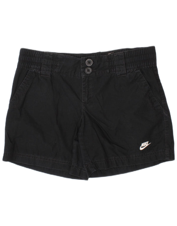 NIKE Girls Chino Shorts 12-13 Years Large Black Cotton