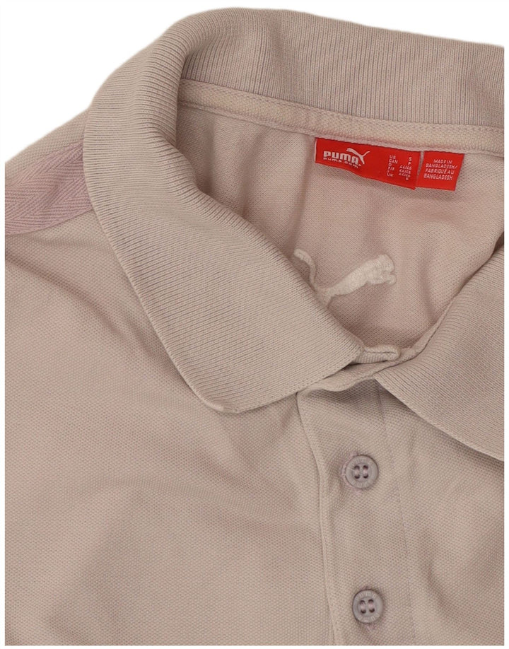 Puma Mens Polo Shirt Small Grey Colourblock