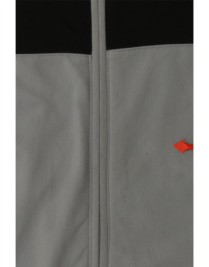 ADIDAS Boys Tracksuit Top Jacket 13-14 Years Grey Colourblock Polyester