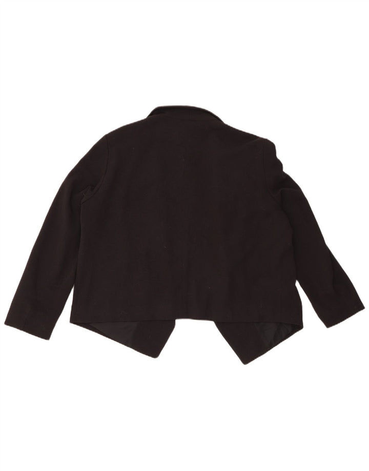 BENETTON Womens Bolero Jacket UK 16 Large Black Polyester