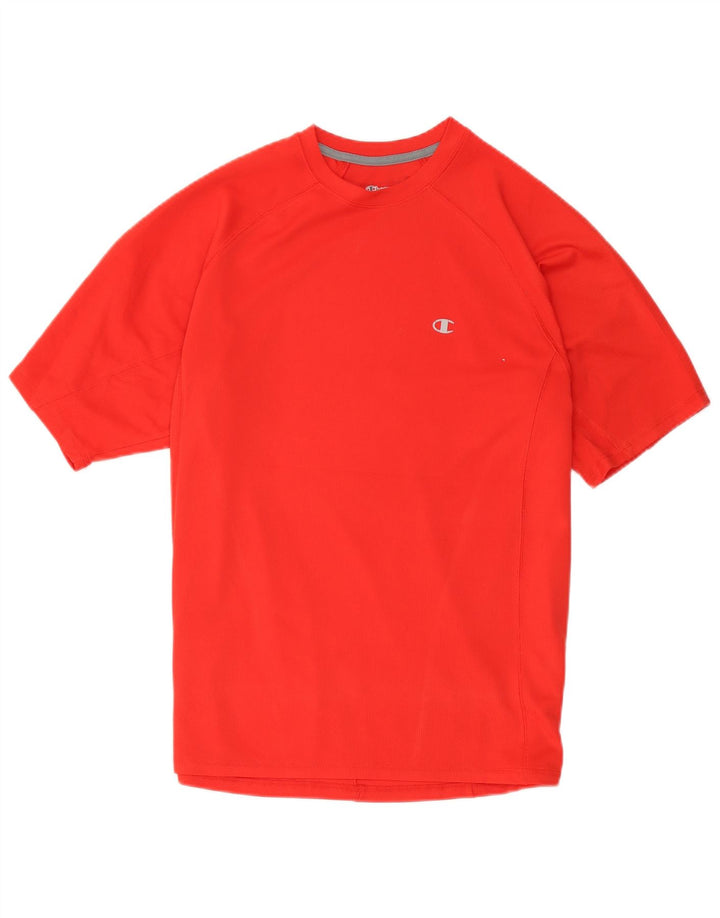 Champion Mens T-Shirt Top Large Red Polyester