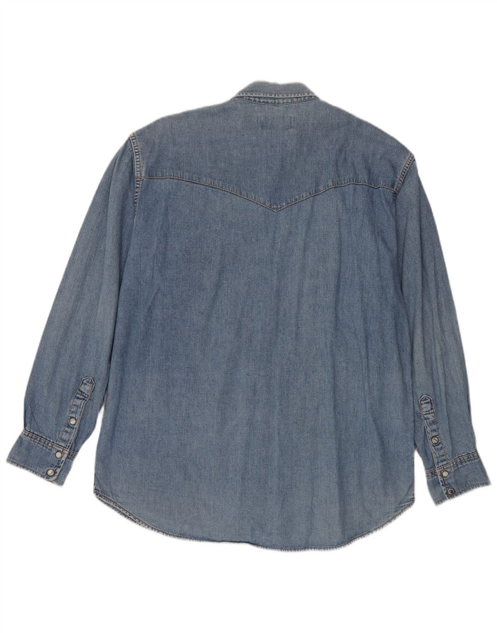 Lee Mens Denim Shirt Medium Blue Cotton