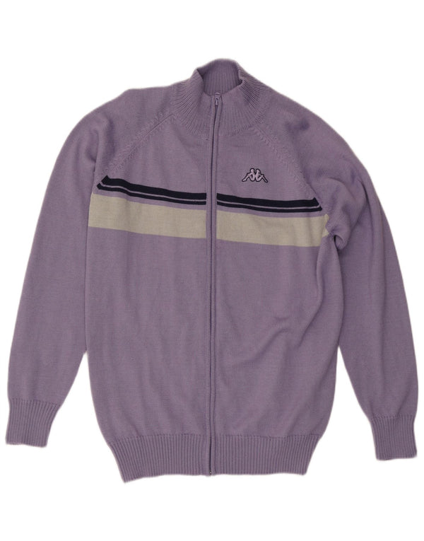KAPPA Mens Cardigan Sweater 3XL Purple Colourblock Acrylic