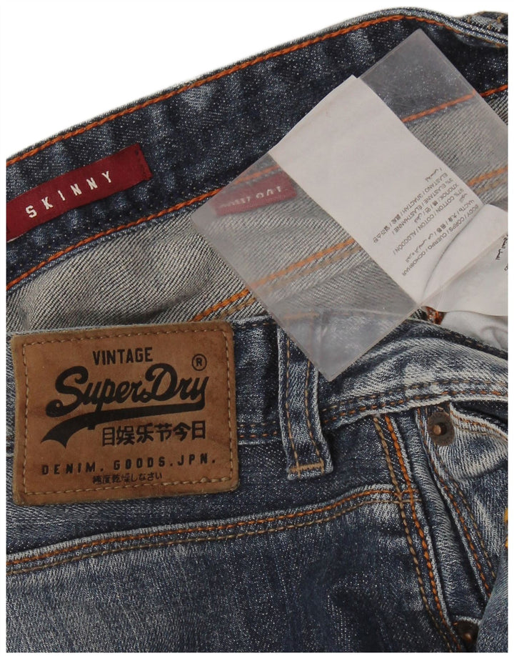 SUPERDRY Mens Skinny Jeans W36 L34 Blue Cotton