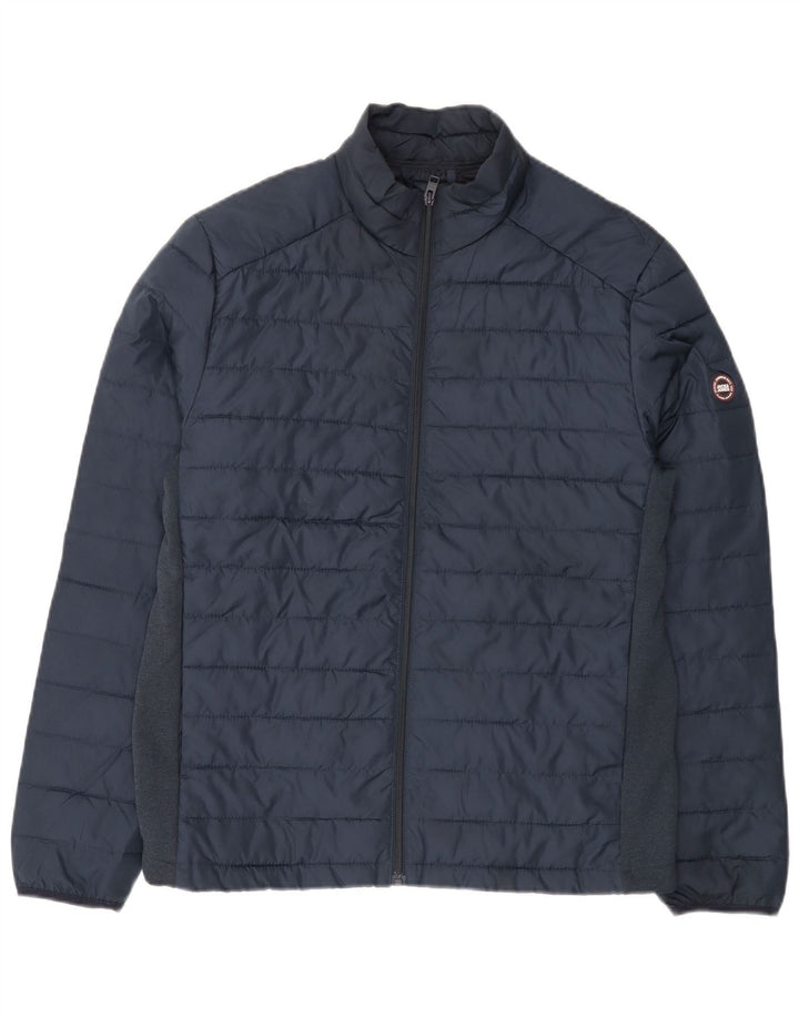 Jack & Jones Mens Padded Jacket UK 40 Large Navy Blue