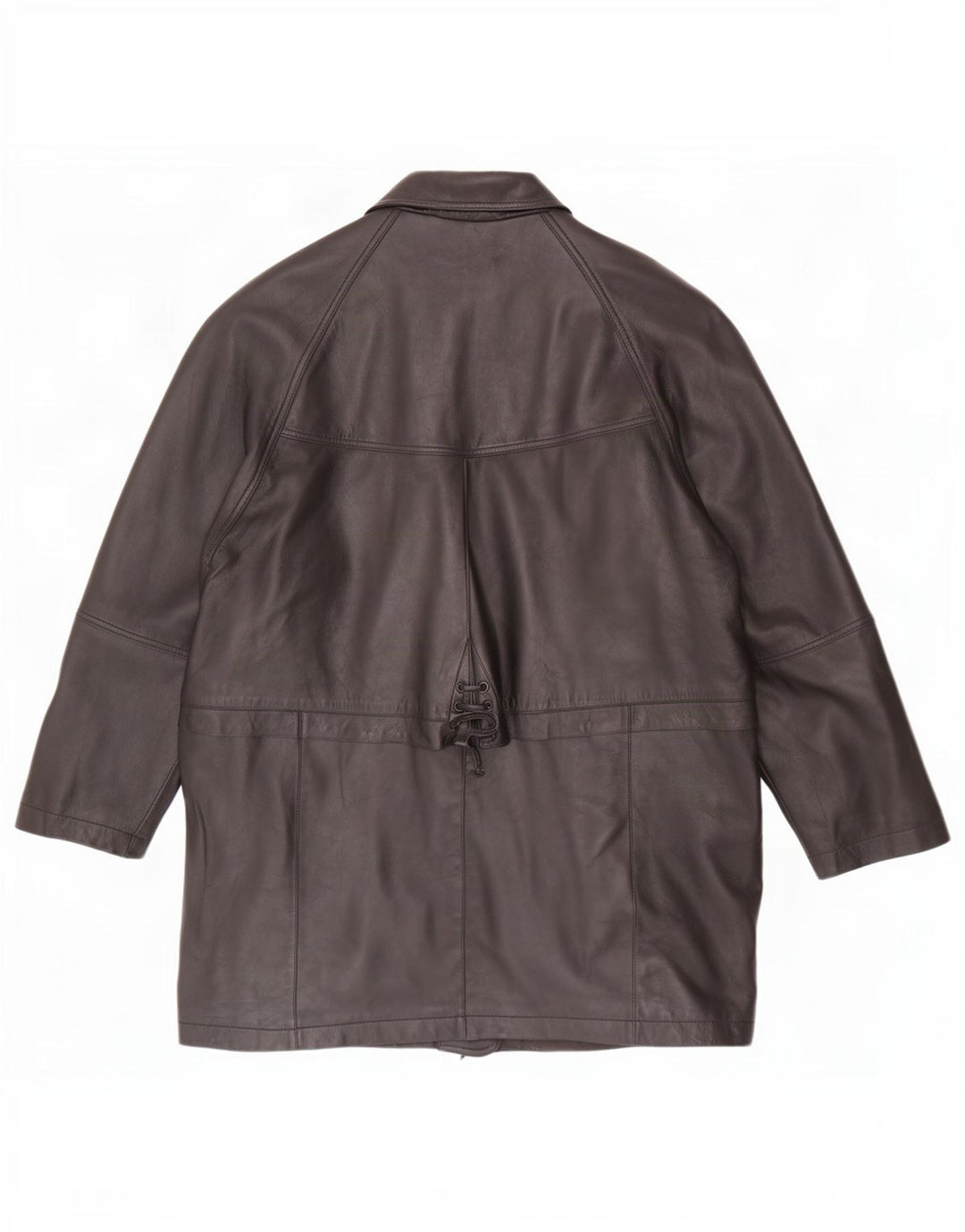 C&A Womens Leather Coat UK 16 Large Black