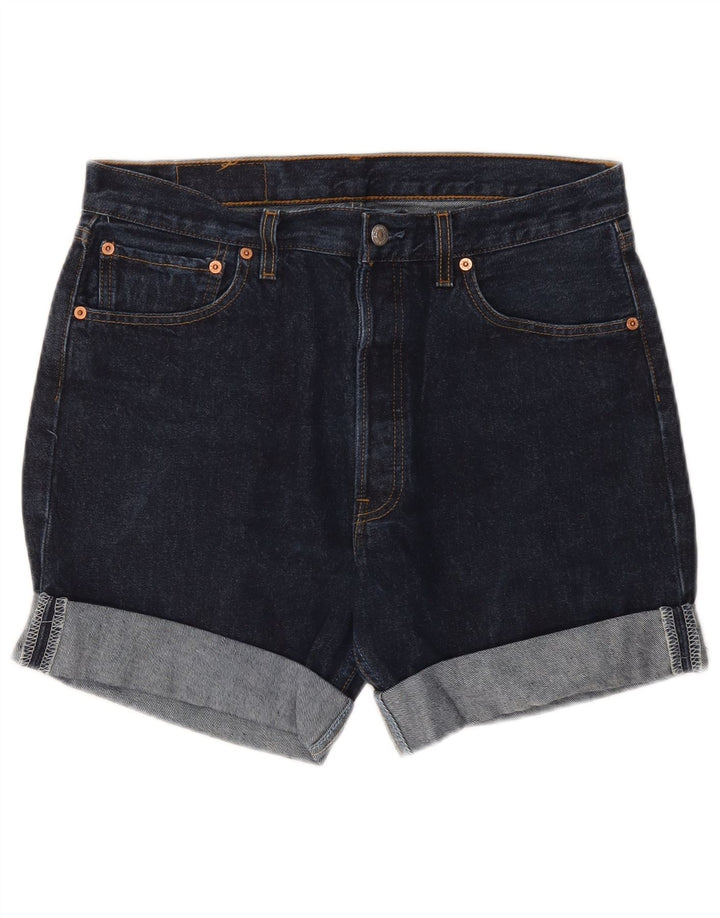 Levi's Mens 501 Denim Shorts W34 Large Navy Blue