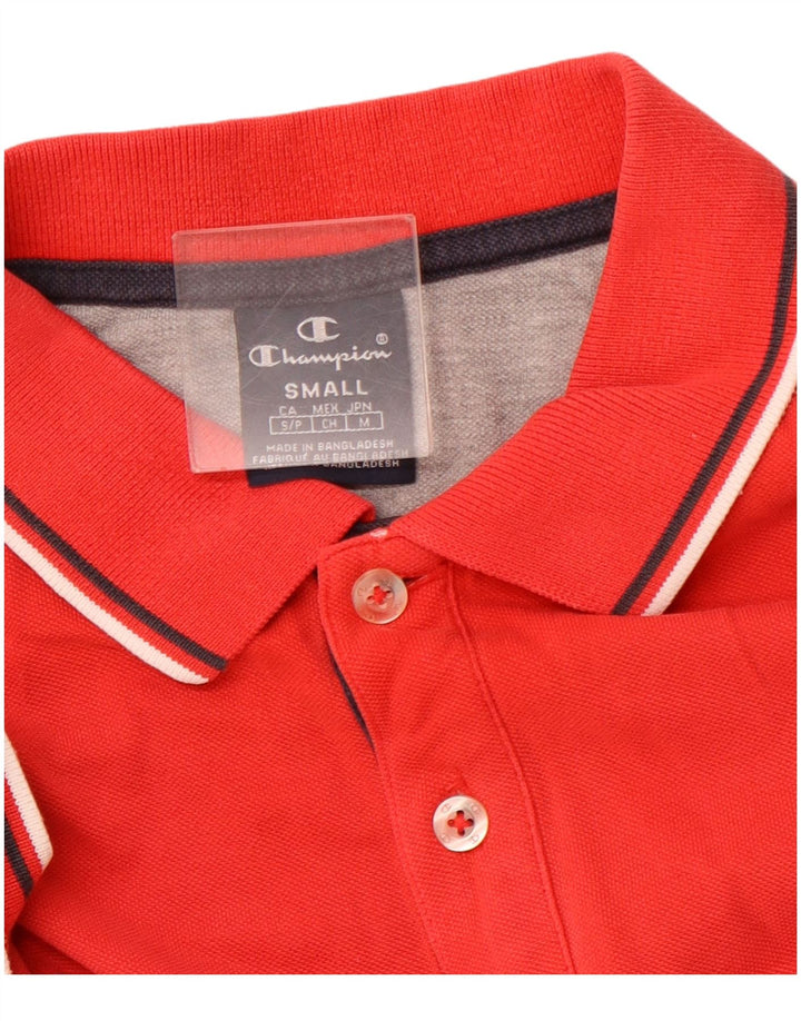 CHAMPION Mens Polo Shirt Small Red