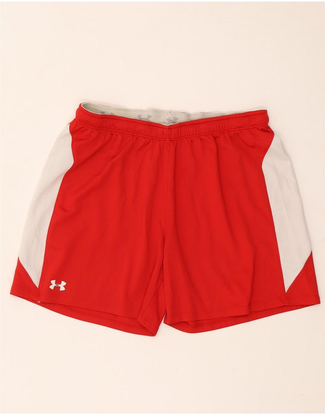 Under Armour Mens Sport Shorts Medium  Red Colourblock Polyester