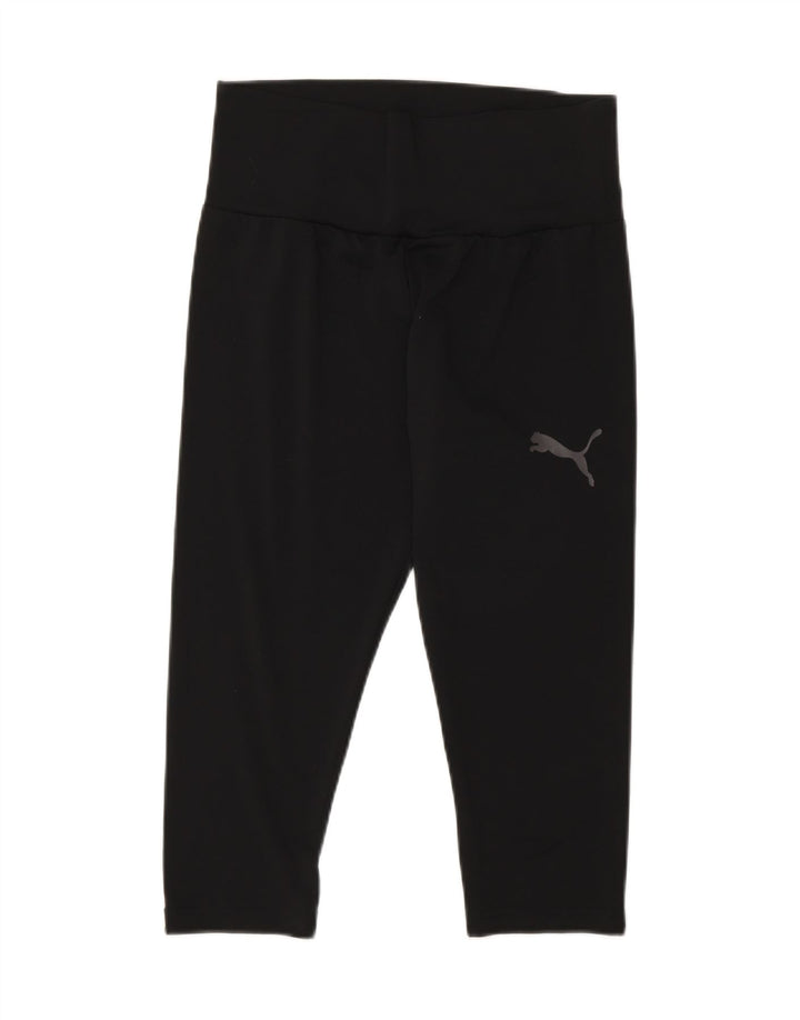 Puma Womens Capri Leggings UK 12 Medium  Black Polyester